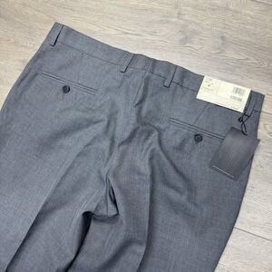 NWT Haggar Collections Slim Fit Trousers Grey Mens Sz 38x29 Classy